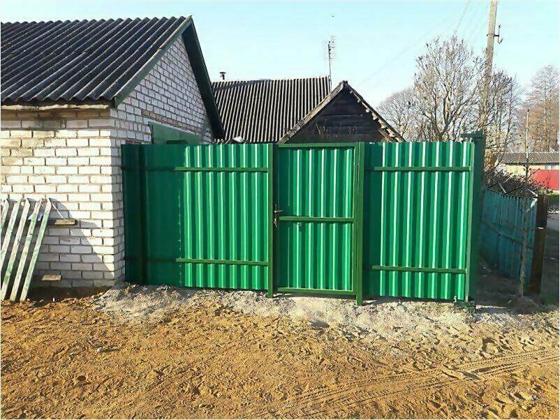 Забор, ворота, калитка из зеленого профлиста 150м фото 1 в Астане