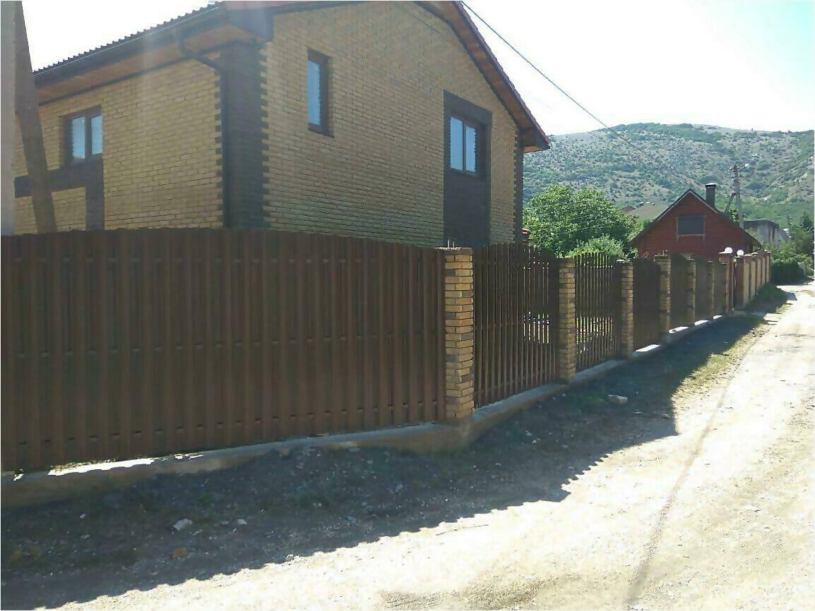 забор из штакетника 110м фото7 в Астане