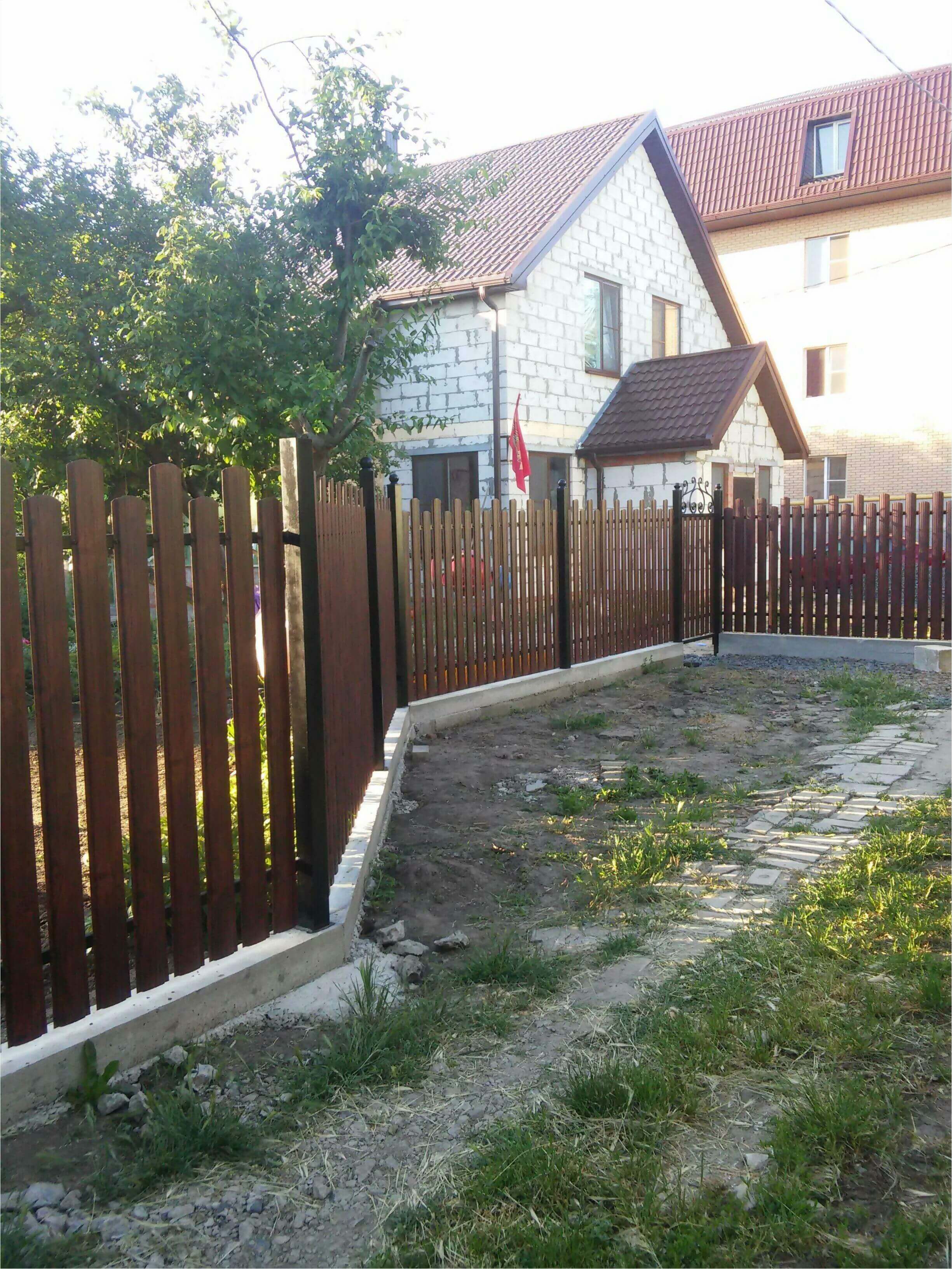 Забор из штакетника 90м фото4 в Астане