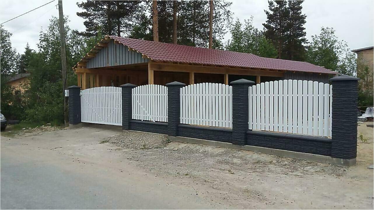 забор из штакетника 85м фото1 в Астане