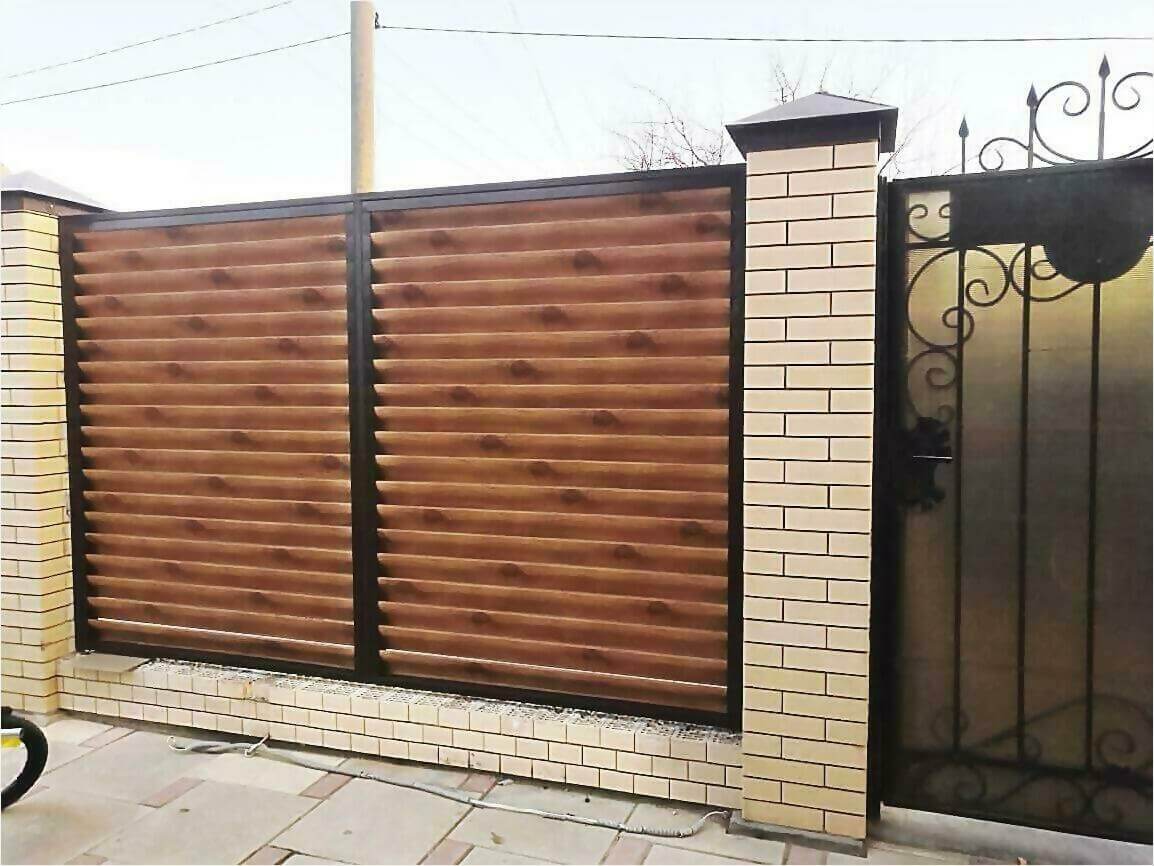 Забор жалюзи 50м светлое дерево фото8 в Астане