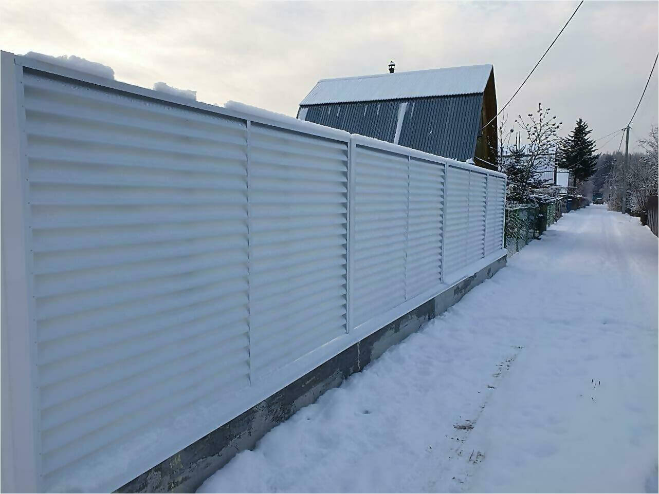 Забор жалюзи 150м RAL9003 фото2 в Астане