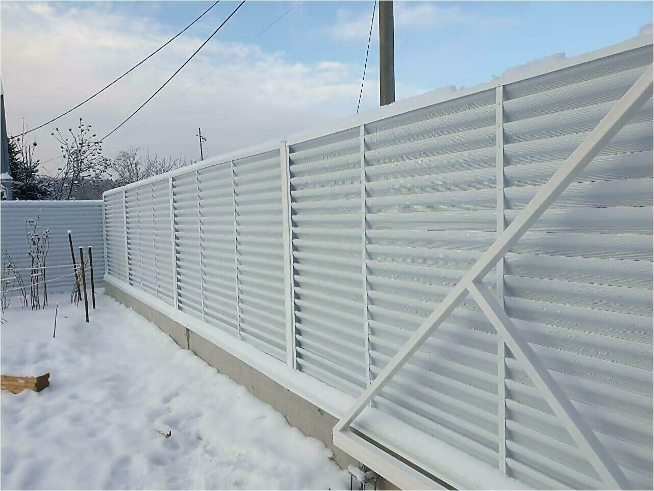Забор жалюзи 150м RAL9003 фото3 в Астане