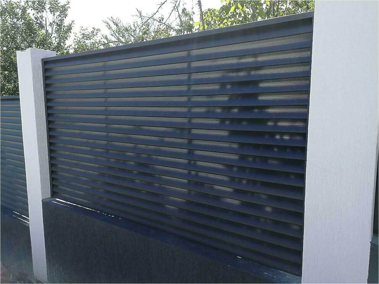 Забор-жалюзи Серый графит фото2 в Астане