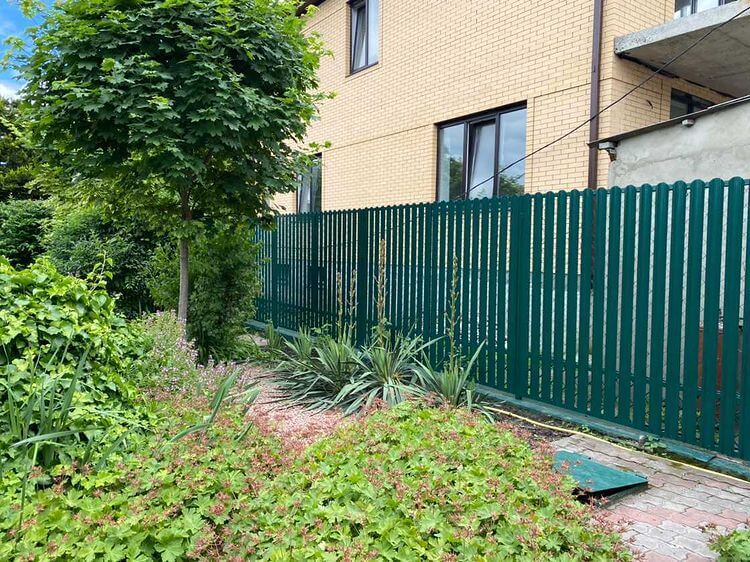Забор из штакетника 60м Зеленый Мох фото1 в Астане