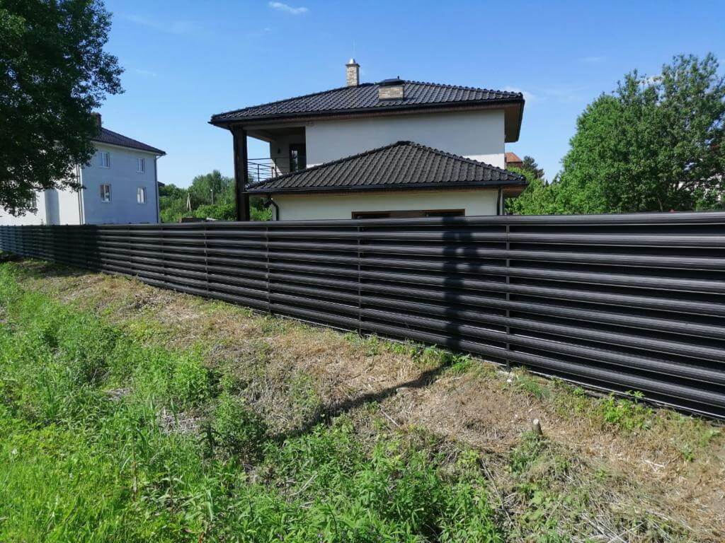 забор из штакетника Черный Стальной Бархат фото4 в Астане