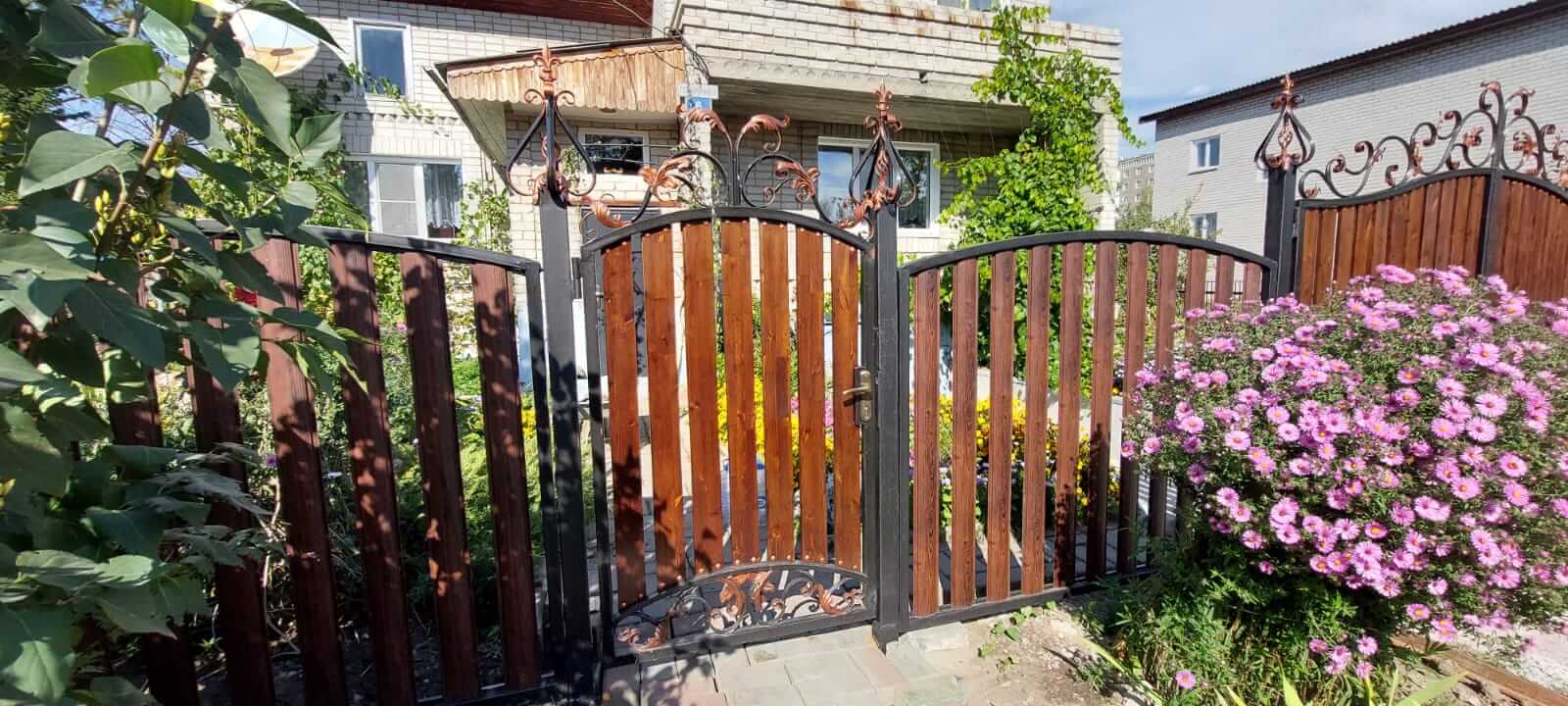 забор из штакетника каштан красный фото3 в Астане