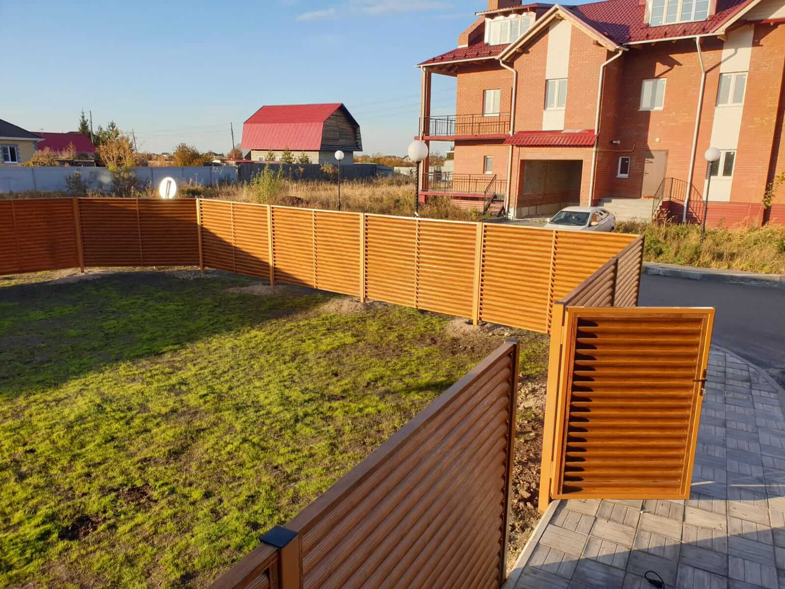 Забор-жалюзи 90м Орех фото10 в Астане