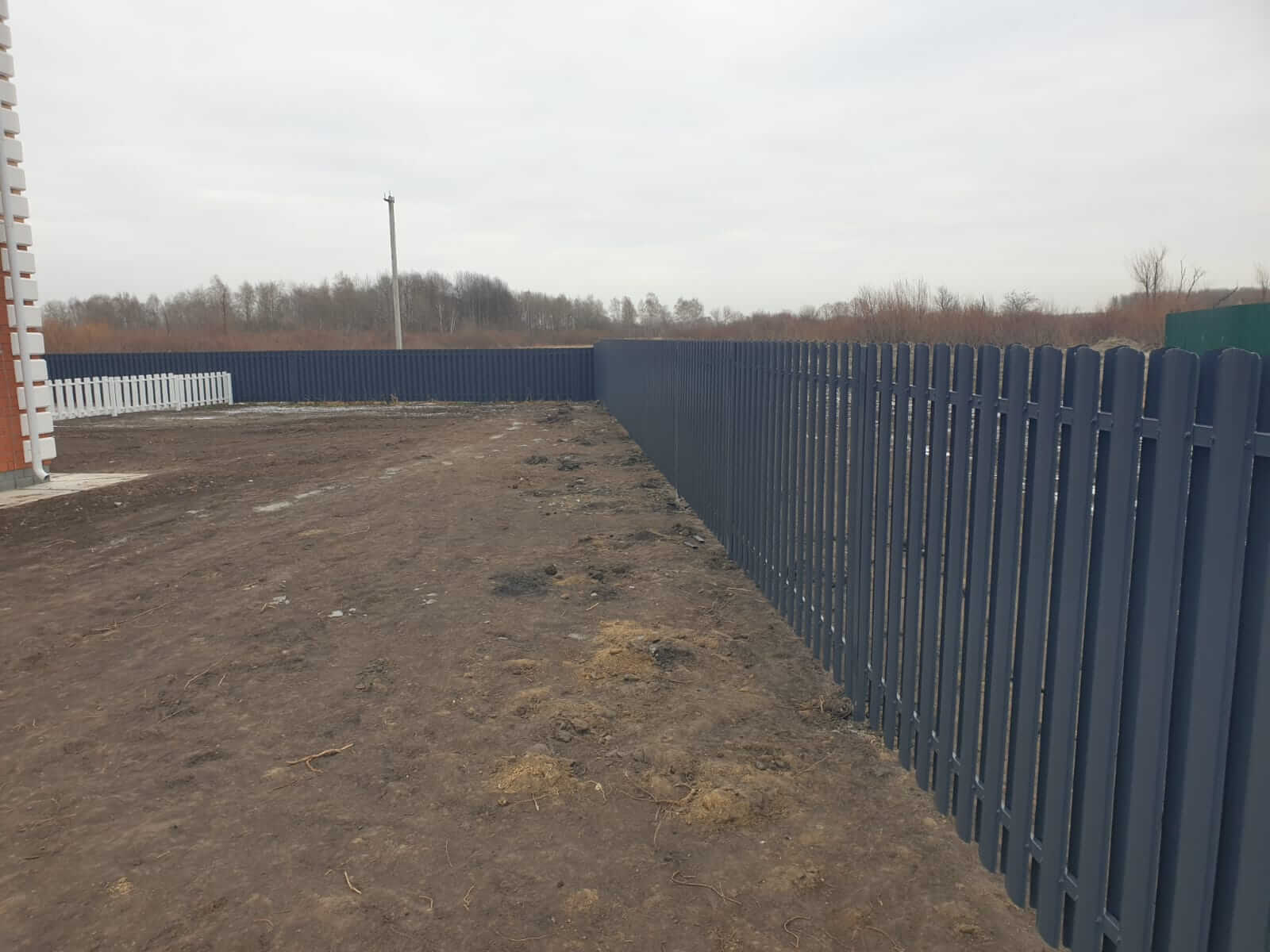 Забор из штакетника 230м Серый Графит фото2 в Астане