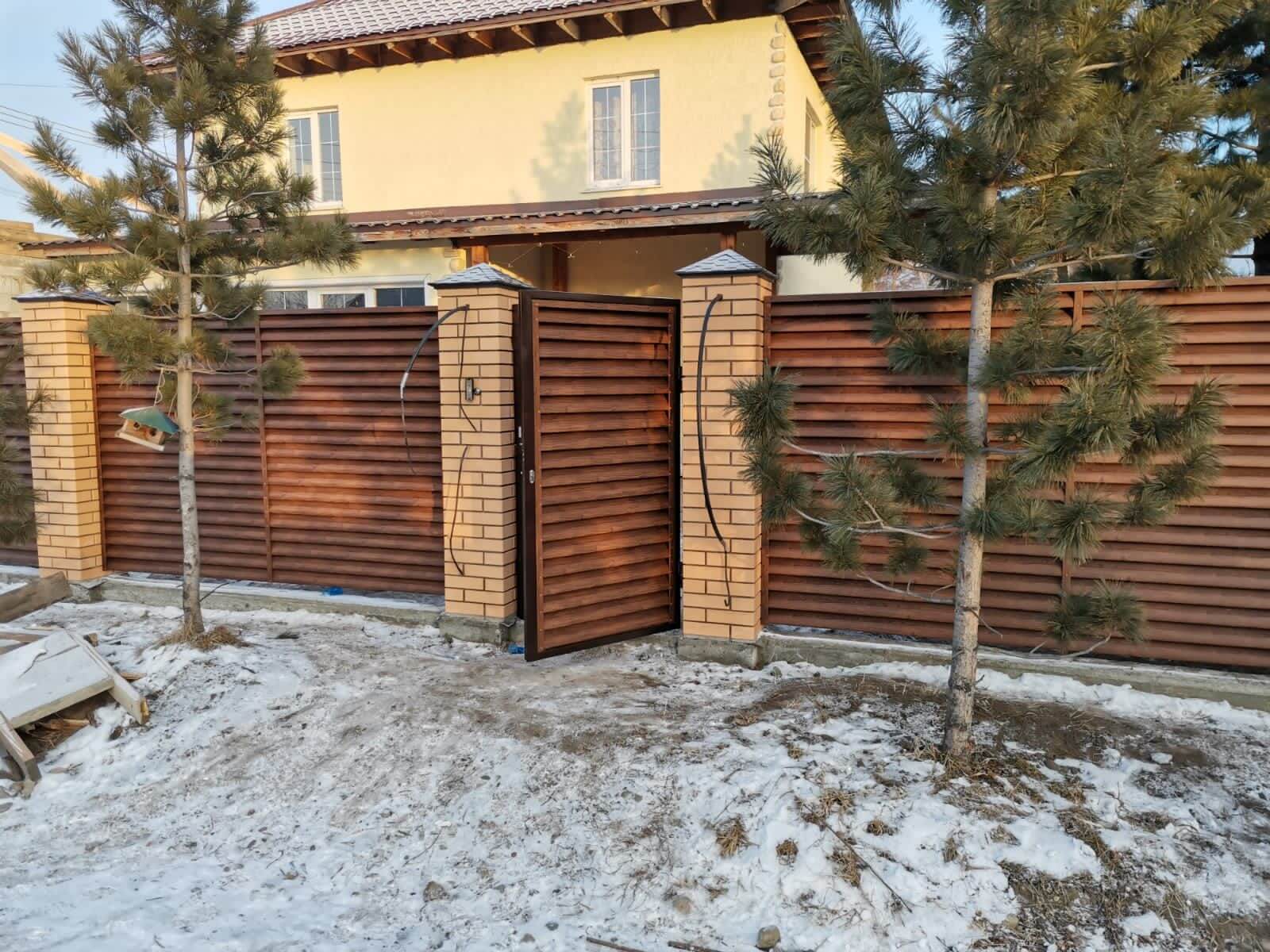 забор-жалюзи 65м Каштан фото1 в Астане