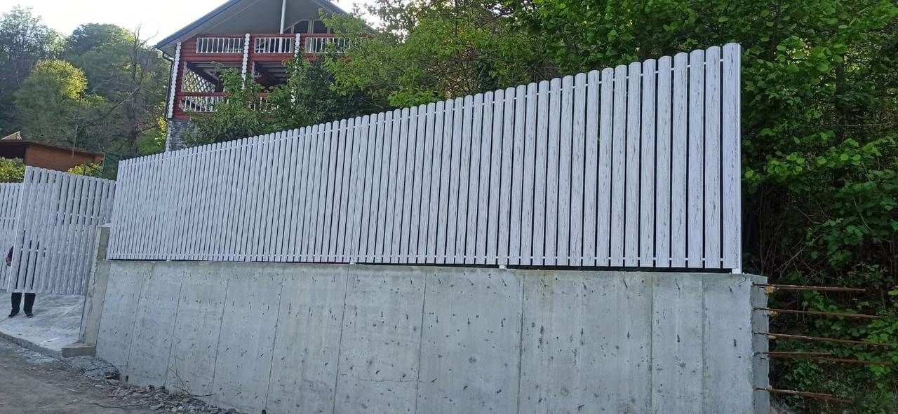 Забор из штакетника 41м в оттенке под дерево Беленый Дуб 2xPrintech двусторонний фото 9 в Астане