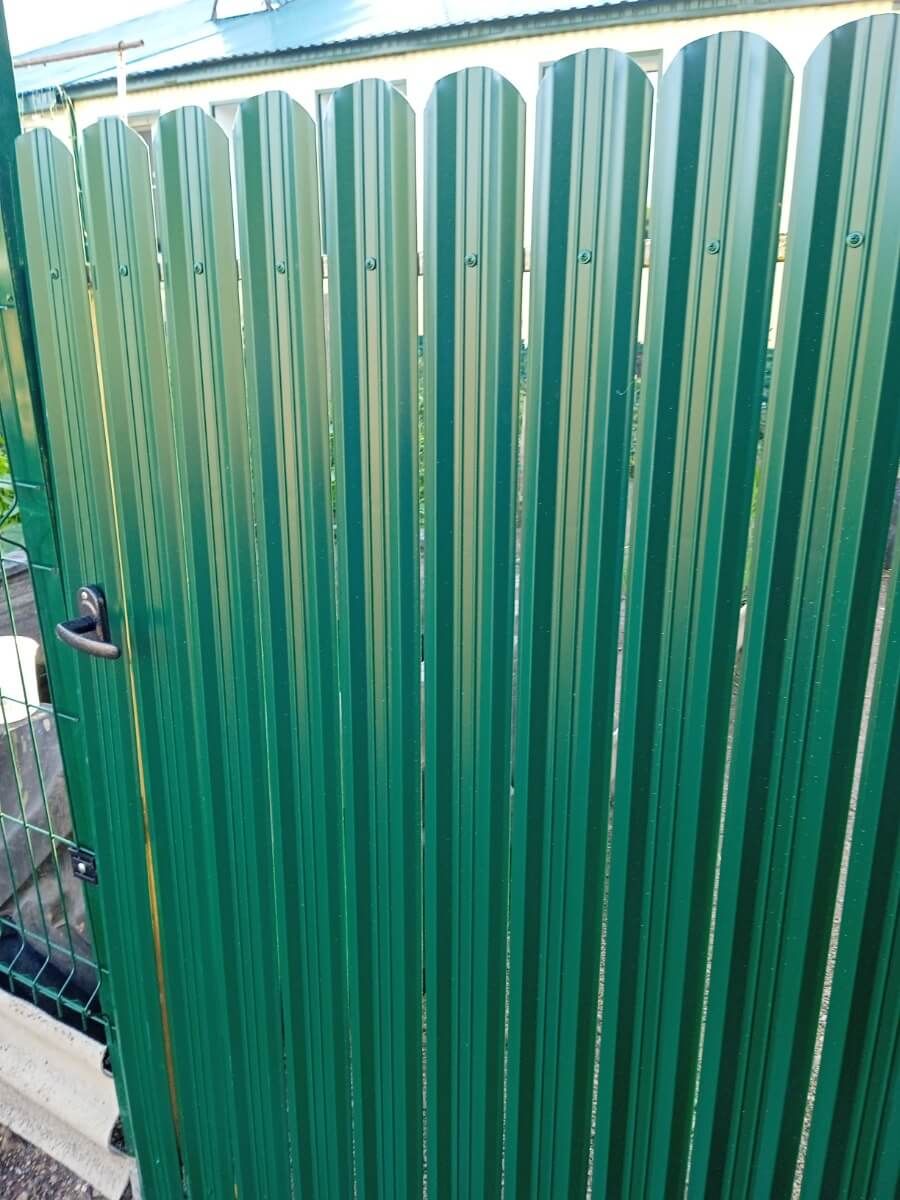 Калитка из штакетника ЭКО-М RAL6005/6005 Зеленый Мох двусторонний фото 2 в Астане
