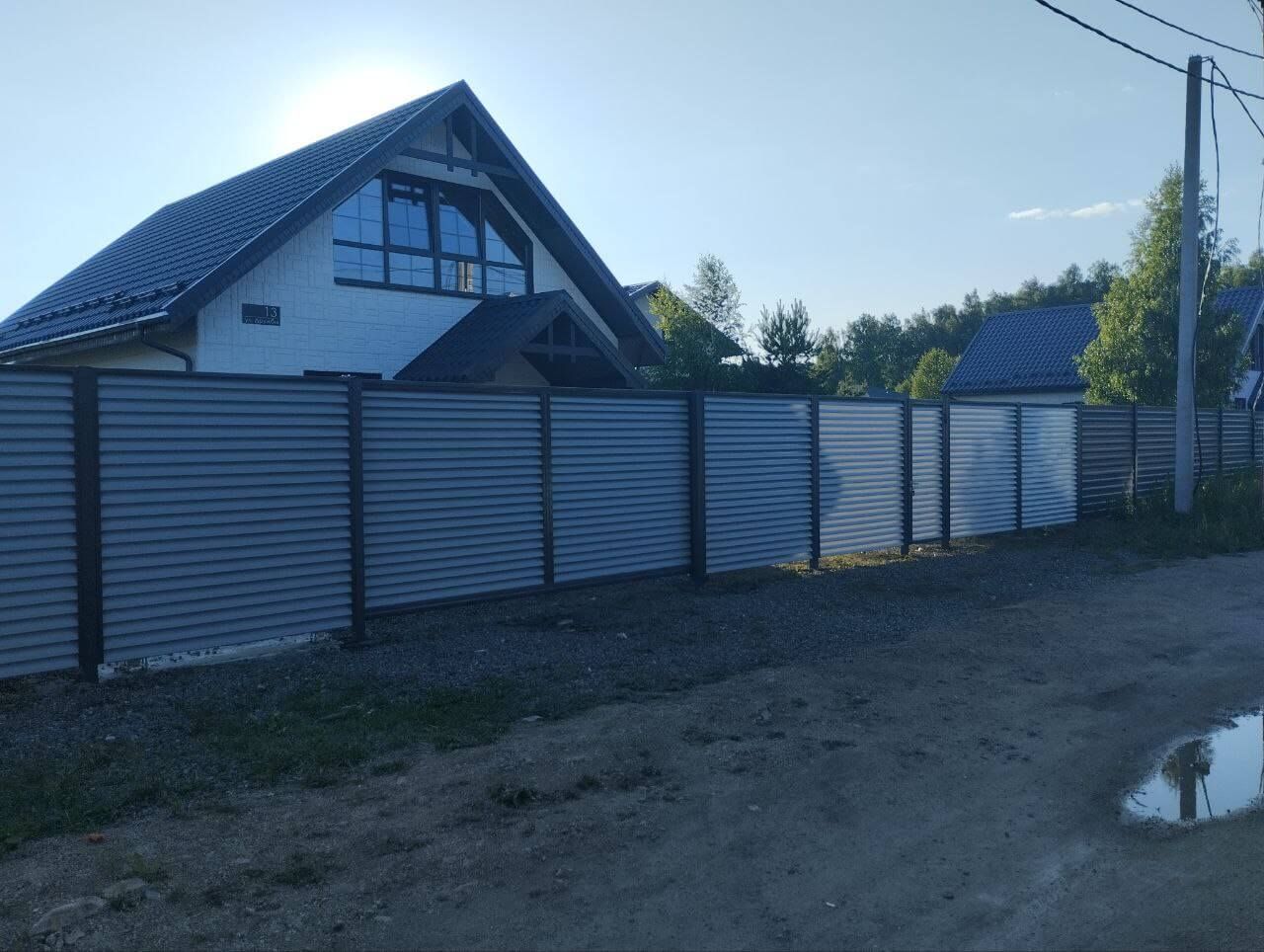 Забор из ламелей еврожалюзи 20м RAL7004 Серый фото 3 в Астане