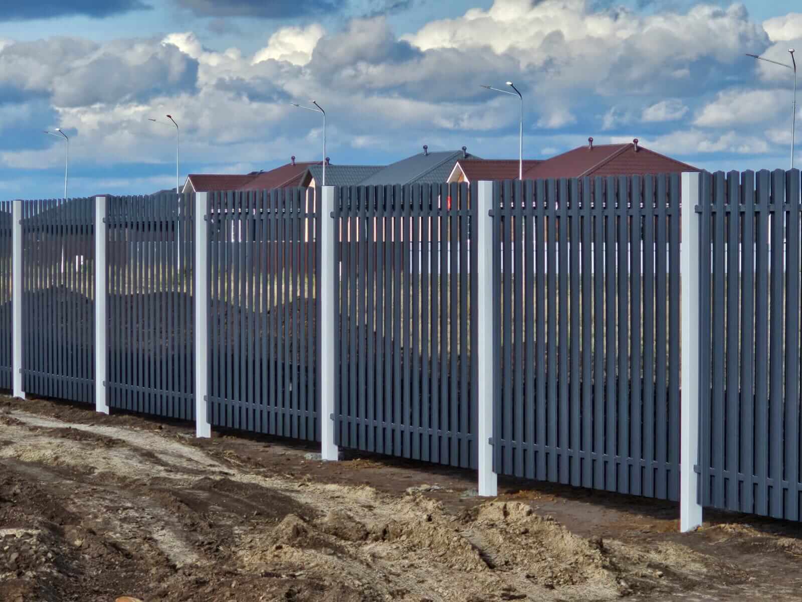 Забор из евроштакетника 234м RAL7024/7024 Серый Графит двусторонний в Астане