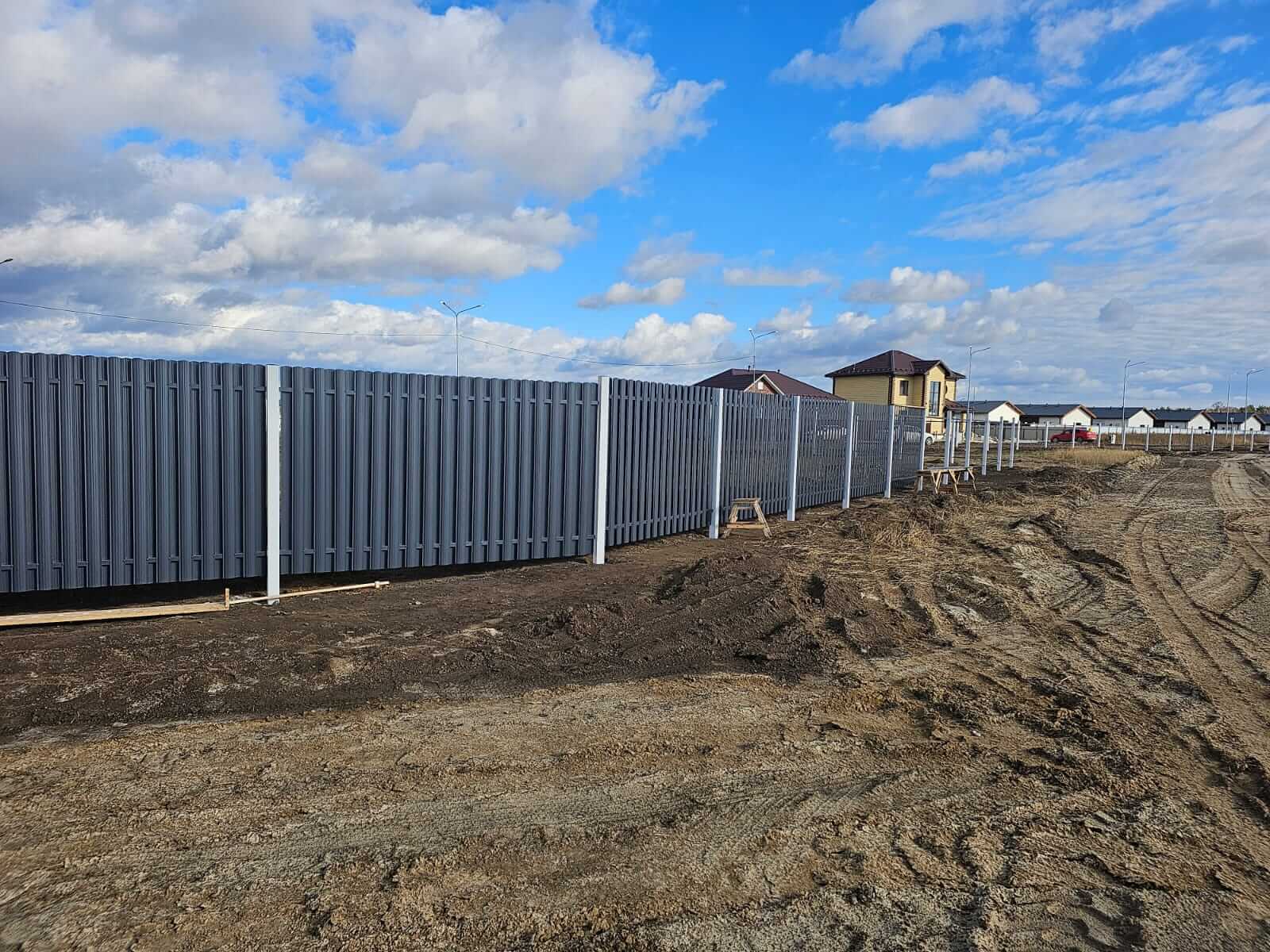 Забор из евроштакетника 234м RAL7024/7024 Серый Графит двусторонний фото 7 в Астане