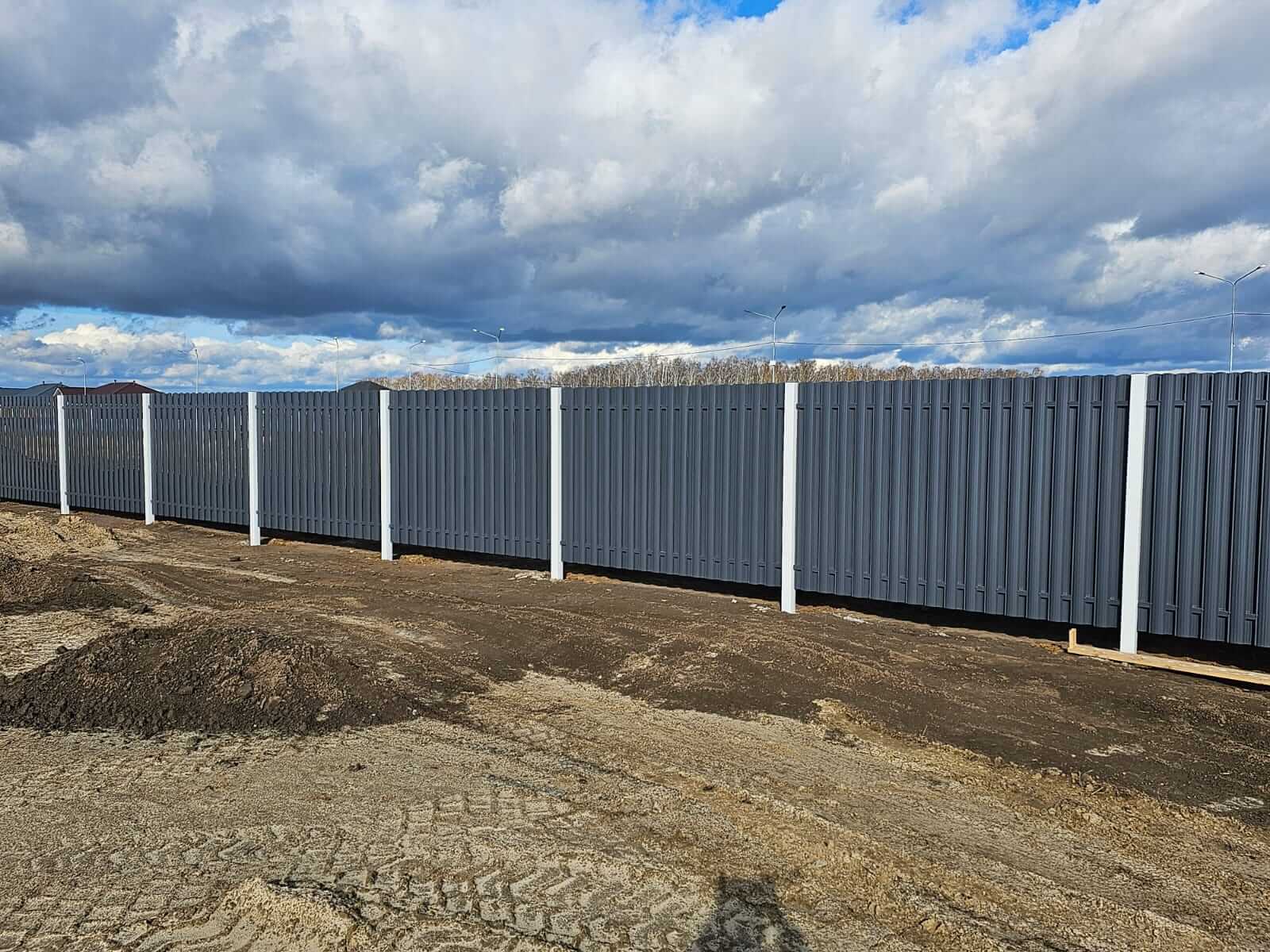 Забор из евроштакетника 234м RAL7024/7024 Серый Графит двусторонний фото 2 в Астане