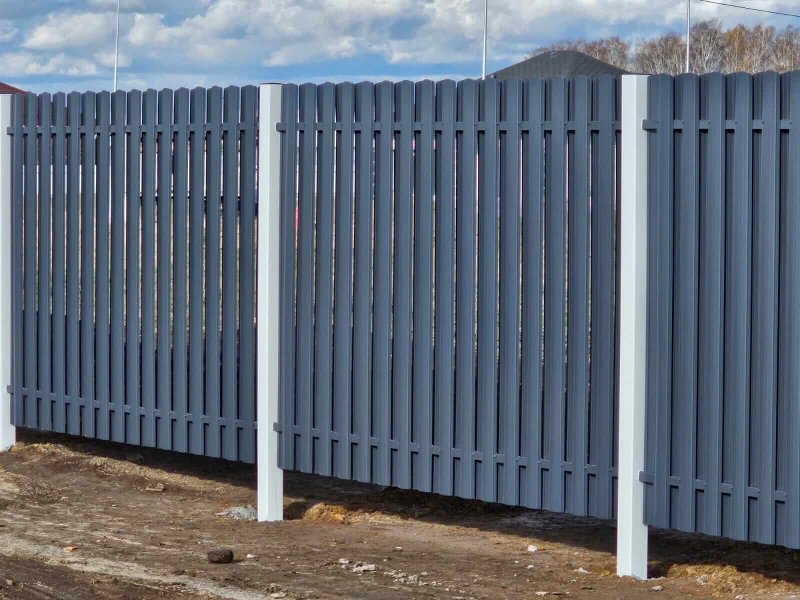 Забор из евроштакетника 234м RAL7024/7024 Серый Графит двусторонний фото 1 в Астане