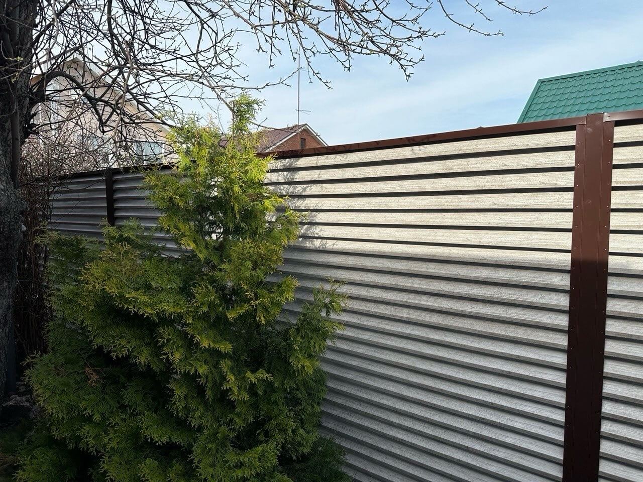 Забор-жалюзи из ламелей ЭКО-Z 32м Ясень Printech фото 1 в Астане