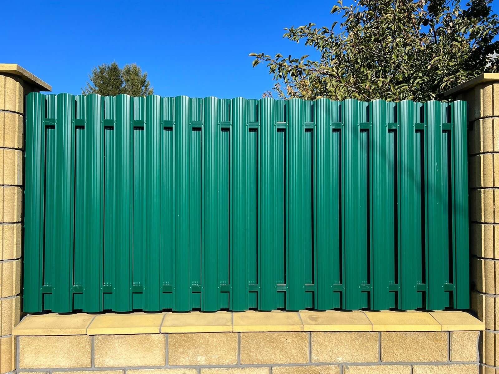 Забор из евроштакетника 22м RAL6005/6005 Зеленый Мох двусторонний в Астане