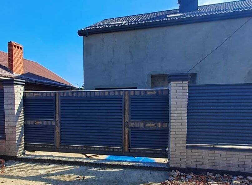 Забор-жалюзи 28м RAL7024/7024 Серый Графит двусторонний МАТТЕ в Астане
