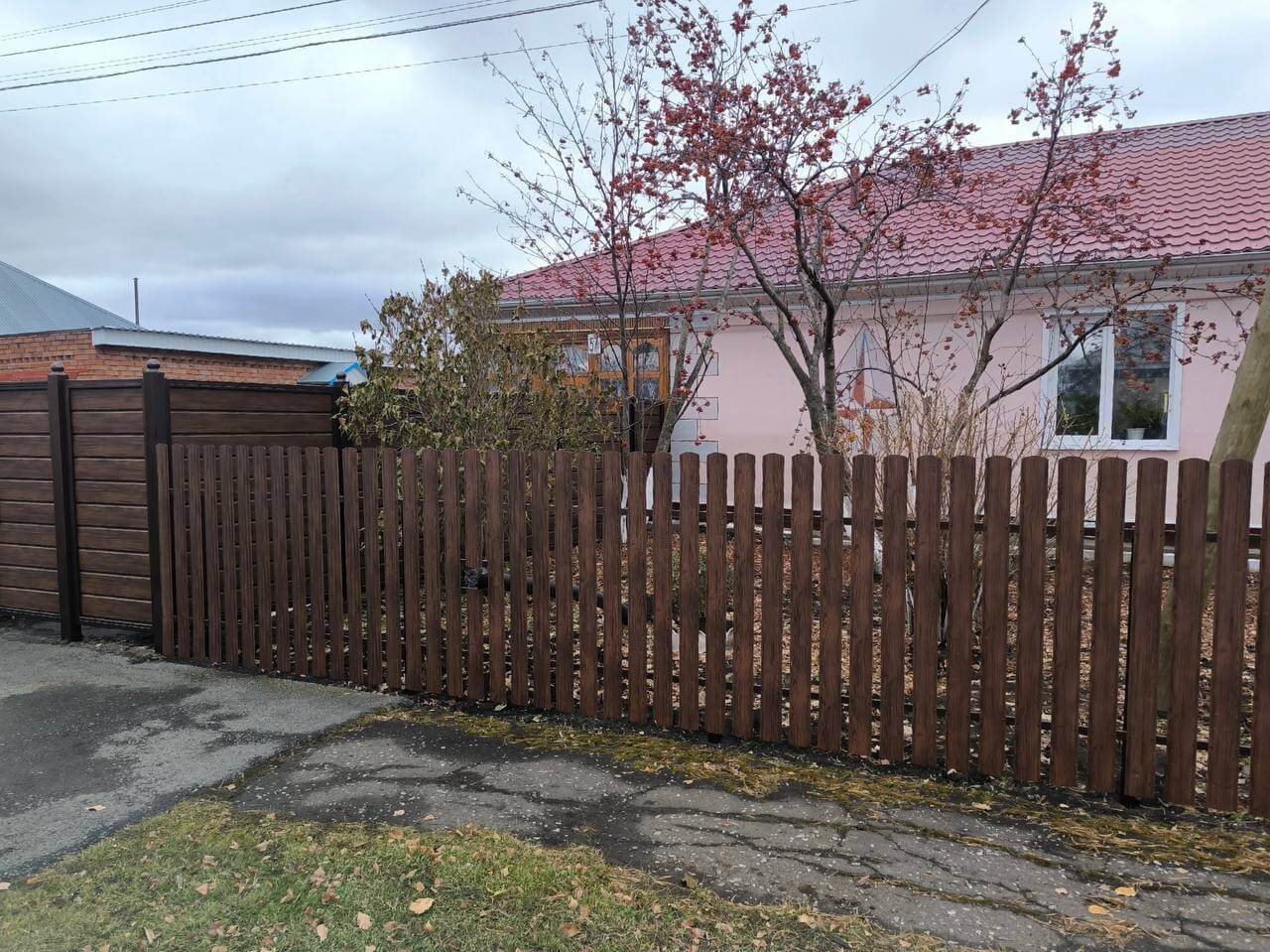 Забор из евроштакетника 12м Античное Дерево Принтек фото 1 в Астане