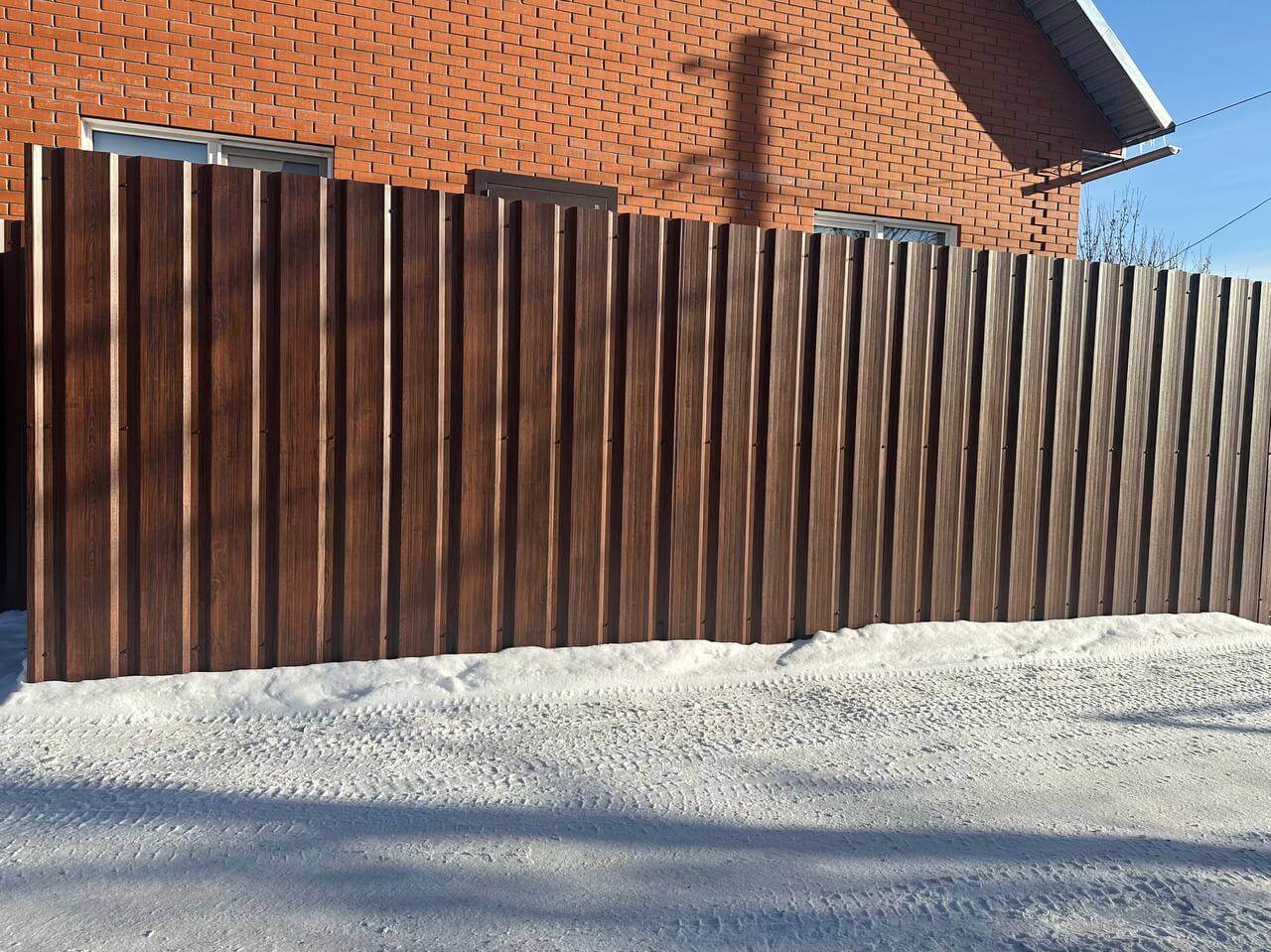 Забор из профнастила НС-21 22м Античное Дерево Принтек фото 4 в Астане