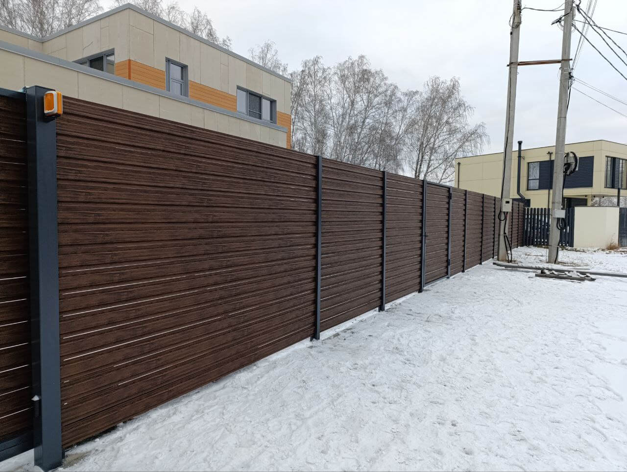 Забор-ранчо из евроштакетника 58м Темный Каштан 3D Принтек фото 4 в Астане