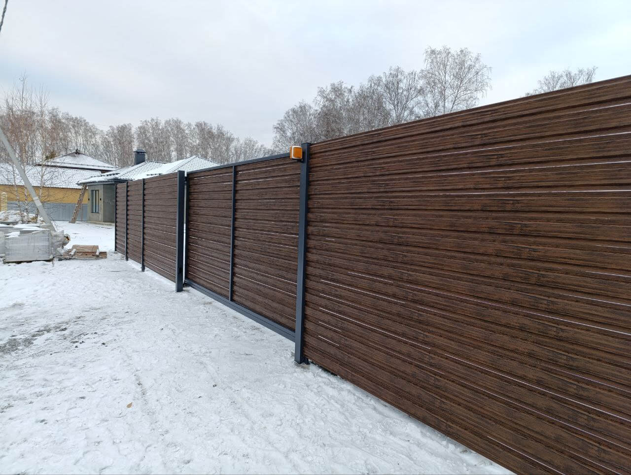 Забор-ранчо из евроштакетника 58м Темный Каштан 3D Принтек фото 1 в Астане