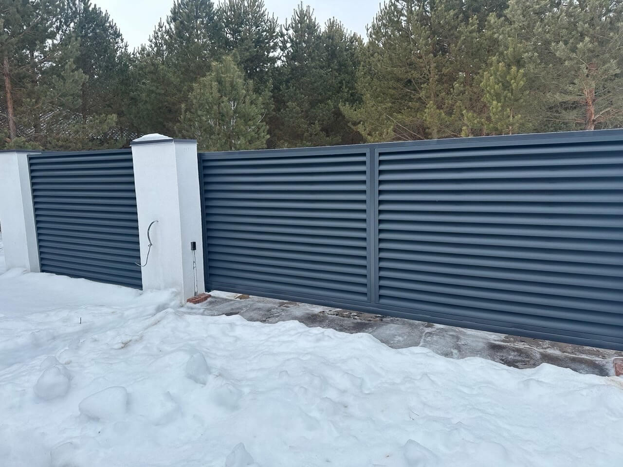 Забор-жалюзи 76м RAL7024/7024 Серый Графит двусторонний МАТТЕ в Астане