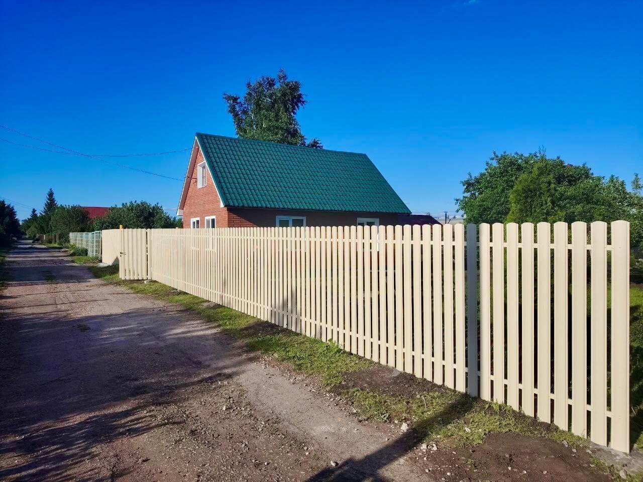 Забор из евроштакетника 16м RAL1015/1015 Слоновая Кость двусторонний в Астане