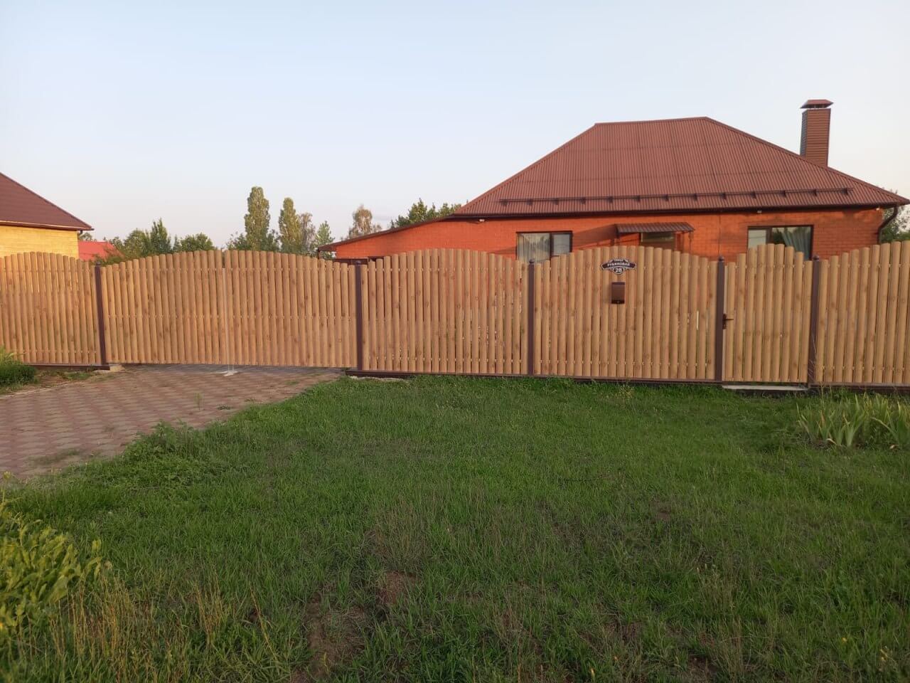 Забор из евроштакетника 24м Клен Светлый SteelArt фото 3 в Астане