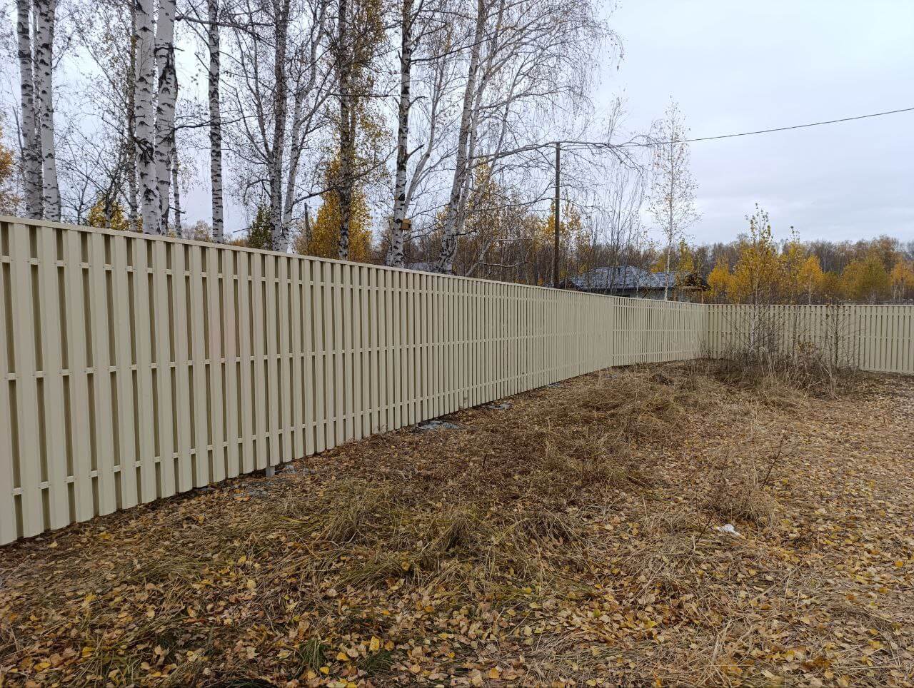 Забор из евроштакетника 140м RAL1015/1015 Слоновая Кость двусторонний фото 1 в Астане