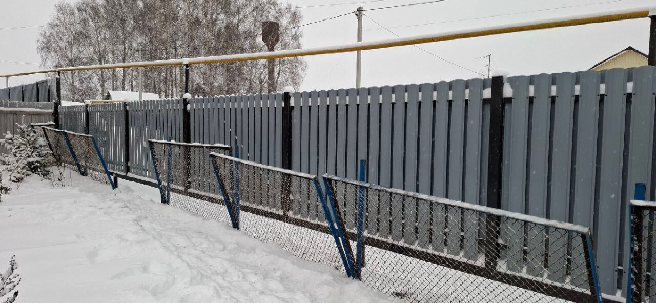 Забор из евроштакетника 27м RAL7024 Серый Графит МАТТЕ фото 5 в Астане